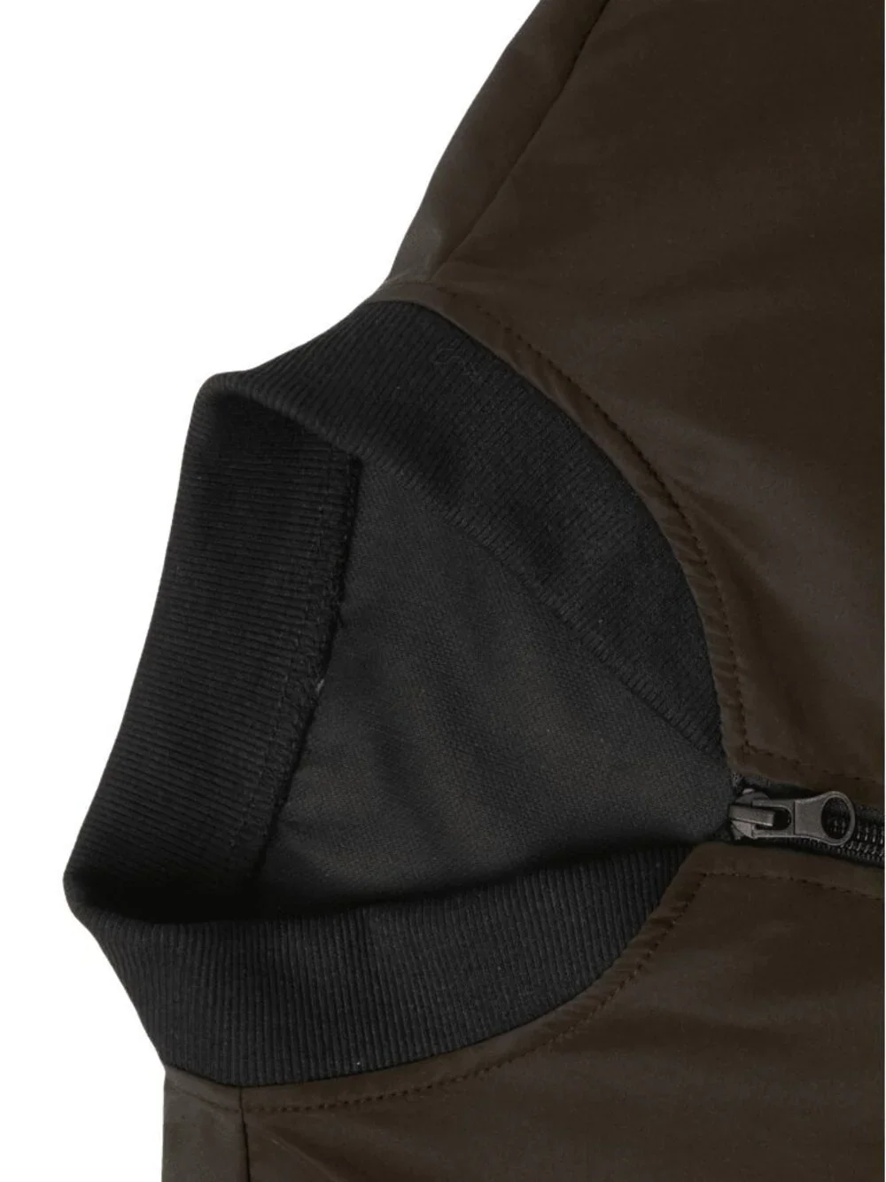 Coffee Brown Casual Men's Slim Fit Baseball Jacket w/Stand Collar Zip-Up